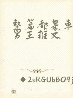 整篇都是车的双男主推文