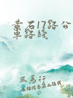 黄石17路公交车路线