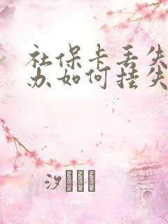 社保卡丢失怎么办如何挂失及补卡