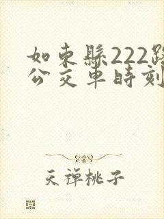如东县222路公交车时刻表