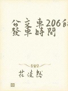 公交车206的发车时间