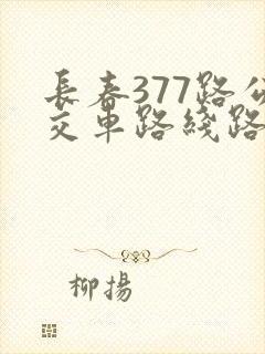 长春377路公交车路线路线时间表