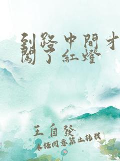 到路中间才发现闯了红灯 到路中间才发现闯了红灯