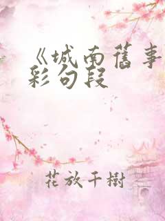 《城南旧事》精彩句段