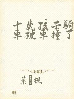 十岁孩子骑电动车被车撞了谁的责任