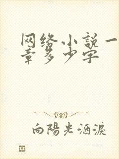 网络小说一般一章多少字 网络小说一般一章多少字