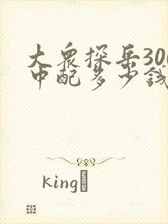 大众探岳300中配多少钱