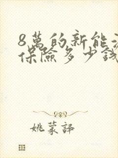 8万的新能源车保险多少钱一年