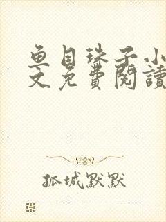 鱼目珠子小说全文免费阅读无弹窗
