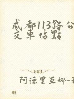 成都113路公交车站点 成都113路公交车站点