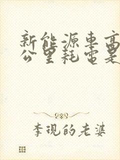 新能源车高速百公里耗电是多少