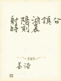 射阳湖镇公交车时刻表