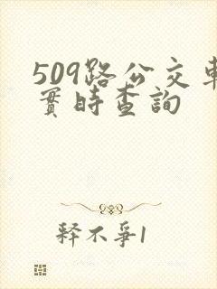 509路公交车实时查询