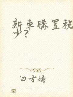 新车购置税是多少?