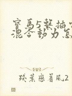 宝马5系插电式混合动力怎么充电