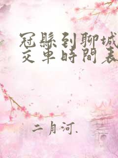 冠县到聊城的公交车时间表