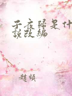 子夜归是什么小说改编