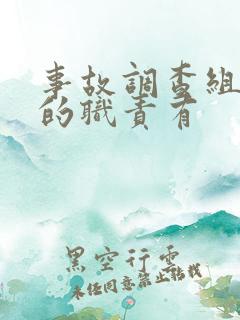 事故调查组履行的职责有
