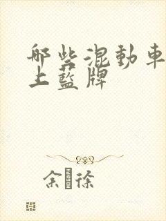 哪些混动车可以上蓝牌