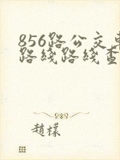 856路公交车路线路线查询