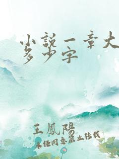 小说一章大概有多少字