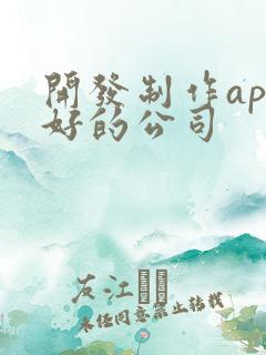 开发制作app好的公司 开发制作app好的公司