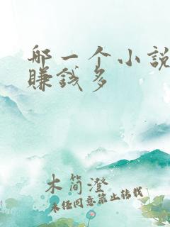 哪一个小说软件赚钱多