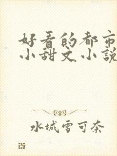 好看的都市言情小甜文小说