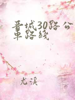 晋城30路公交车路线