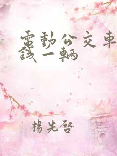 电动公交车多少钱一辆
