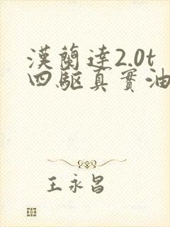 汉兰达2.0t四驱真实油耗