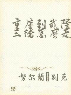 重庆到武隆天生三桥怎么走