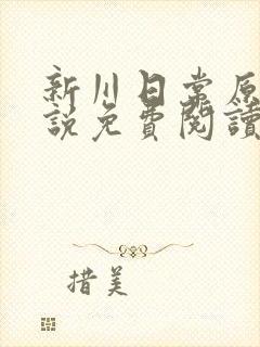新川日常原著小说免费阅读