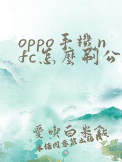 oppo手机nfc怎么刷公交卡