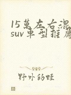 15万左右混动suv车型推荐 15万左右混动suv车型推荐