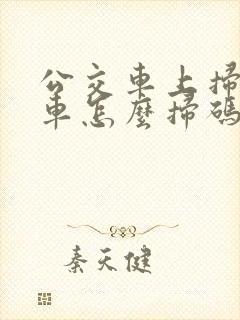 公交车上扫码乘车怎么扫码