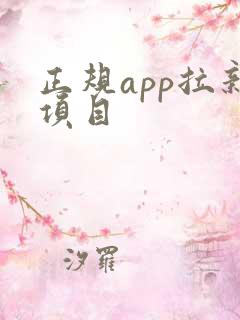 正规app拉新项目