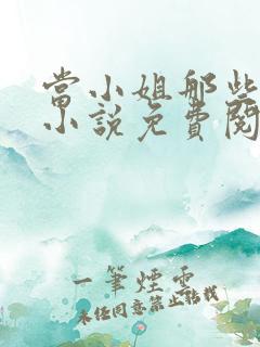 当小姐那些年的小说免费阅读