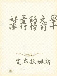 好看的文学小说排行榜前十名
