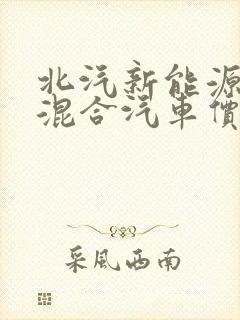 北汽新能源油电混合汽车价格表