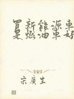 买新能源车好还是燃油车好