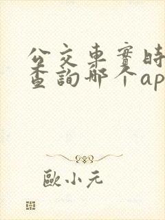 公交车实时到站查询哪个app