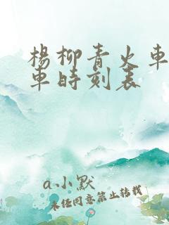 杨柳青火车站列车时刻表