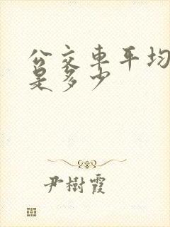 公交车平均时速是多少