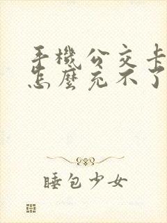 手机公交卡充值怎么充不了