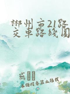 郴州市21路公交车路线图 郴州市21路公交车路线图