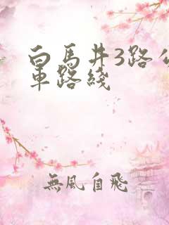 白马井3路公交车路线
