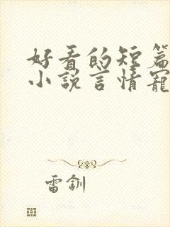 好看的短篇完结小说言情宠文