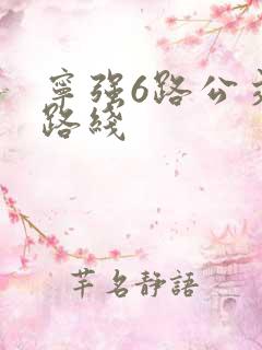宁强6路公交车路线