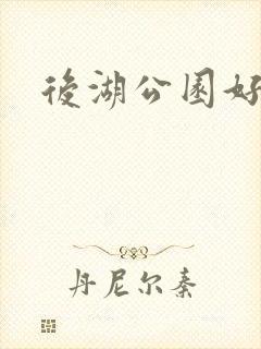 后湖公园好玩吗